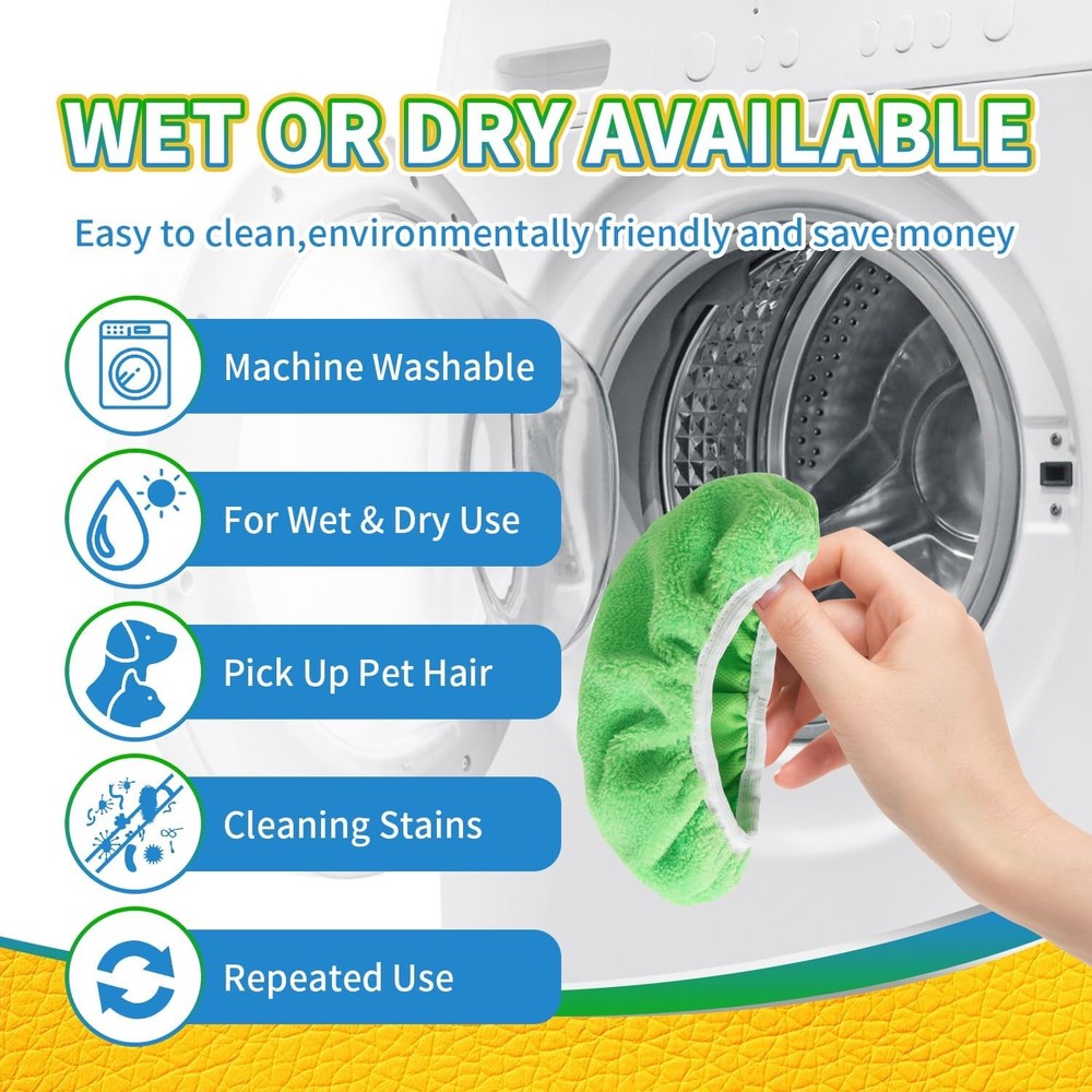 🔥 8 Pack Reusable Microfiber Mop Pads Compatible with Swiffer Sweeper Washable