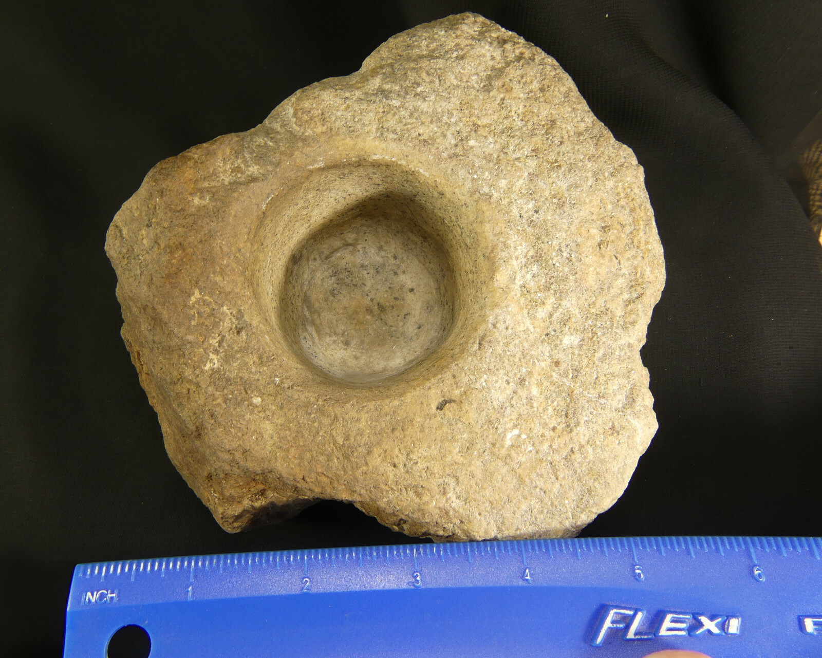 XLG Mortar & Pestle. Native American Calif. Yokut People, Sierra Nevada. AACA