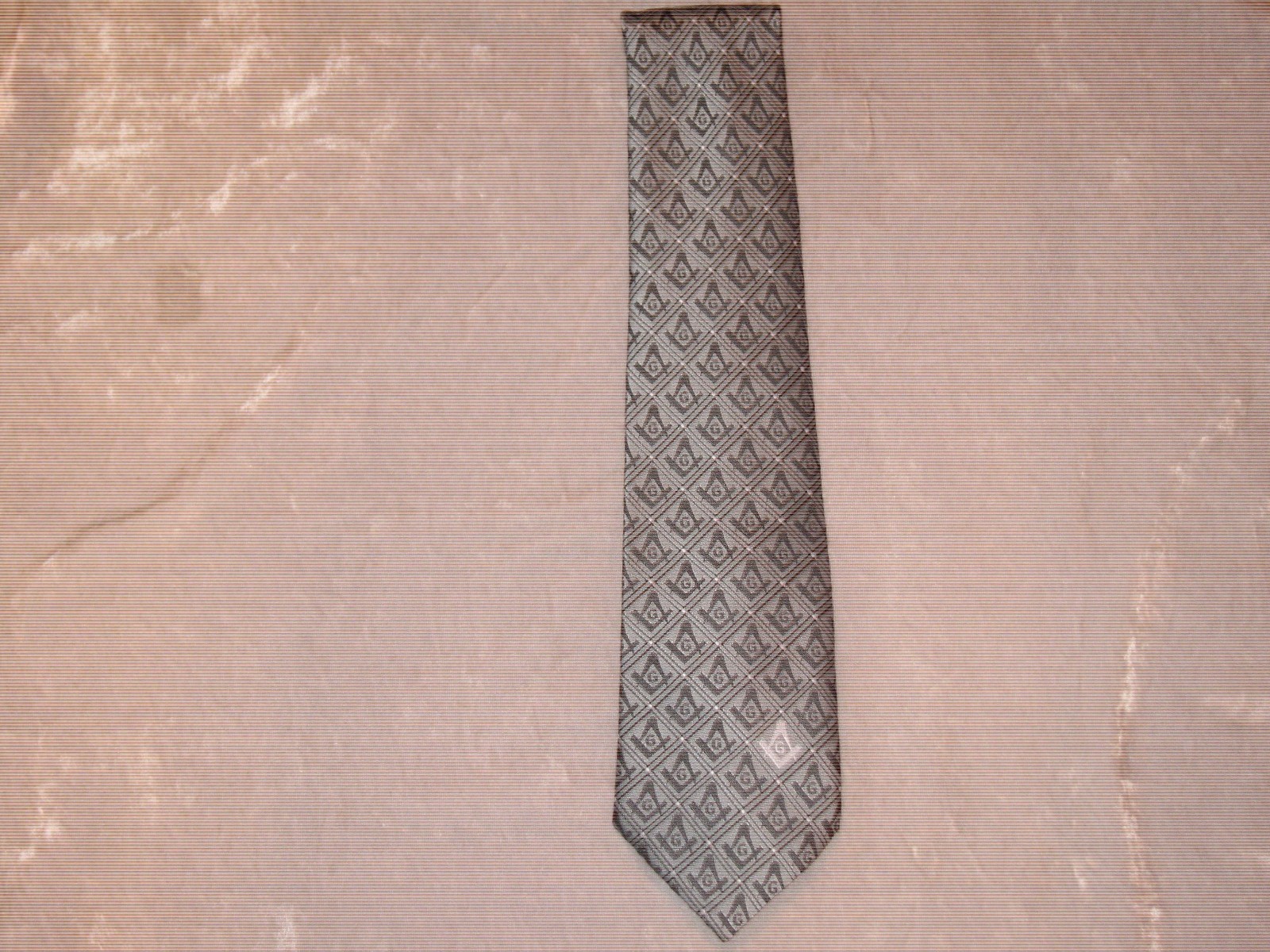 Square Compass Masonic Necktie Diamond Fraternity Freemason Blue Lodge NEW!