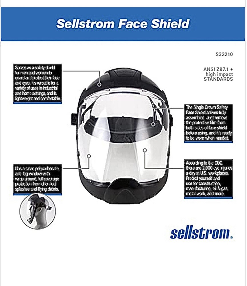 Face Shield - Sellstrom DP4 - S32210 *NEW*