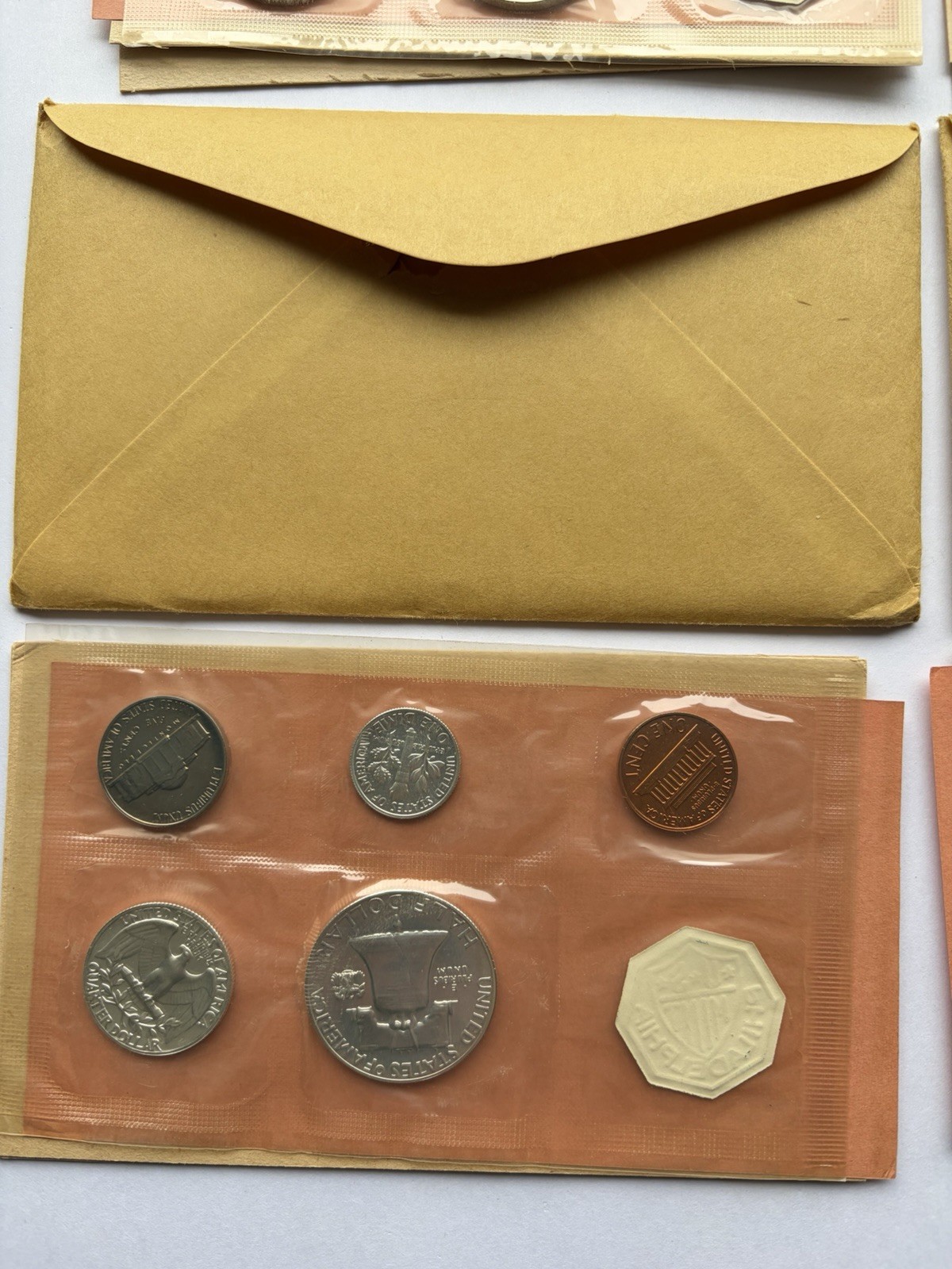 FRANKLIN HALF 1963 P U.S. MINT 90% SILVER PROOF SET 5 COINS & ENVELOPE & INSERT