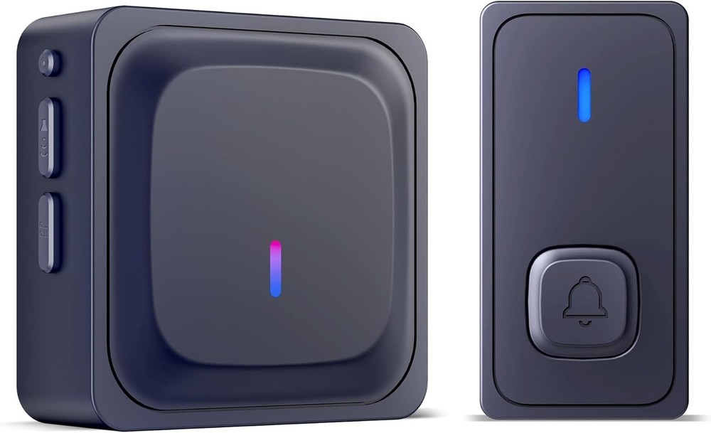 Waterproof Wireless Doorbell - 1000Ft Range, Adjustable Volume & Flash