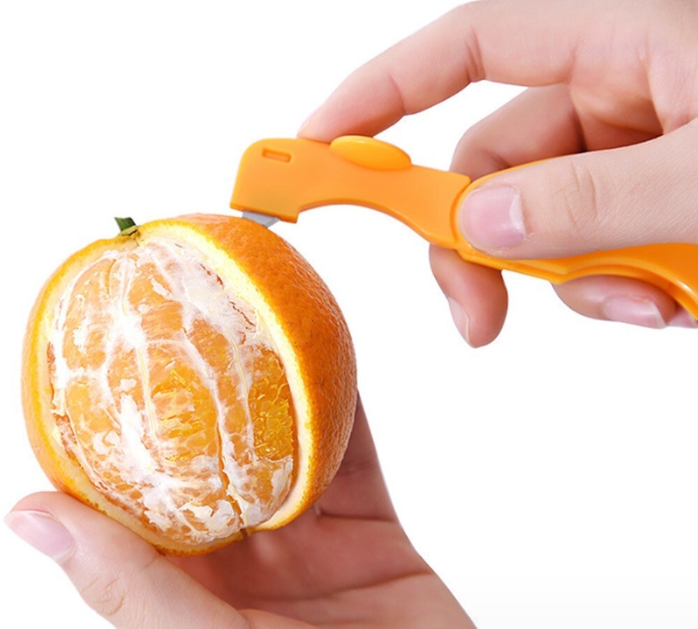 5-Pack Citrus Orange Peelers –Sharp Blade Easy Fruit Peeling Kitchen Gadget Tool