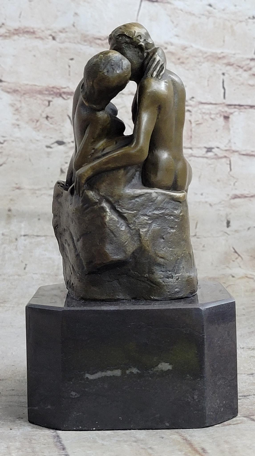 Auguste Rodin's The Kiss Love Romance Bronze Sculpture Statue Decor Nude Figures