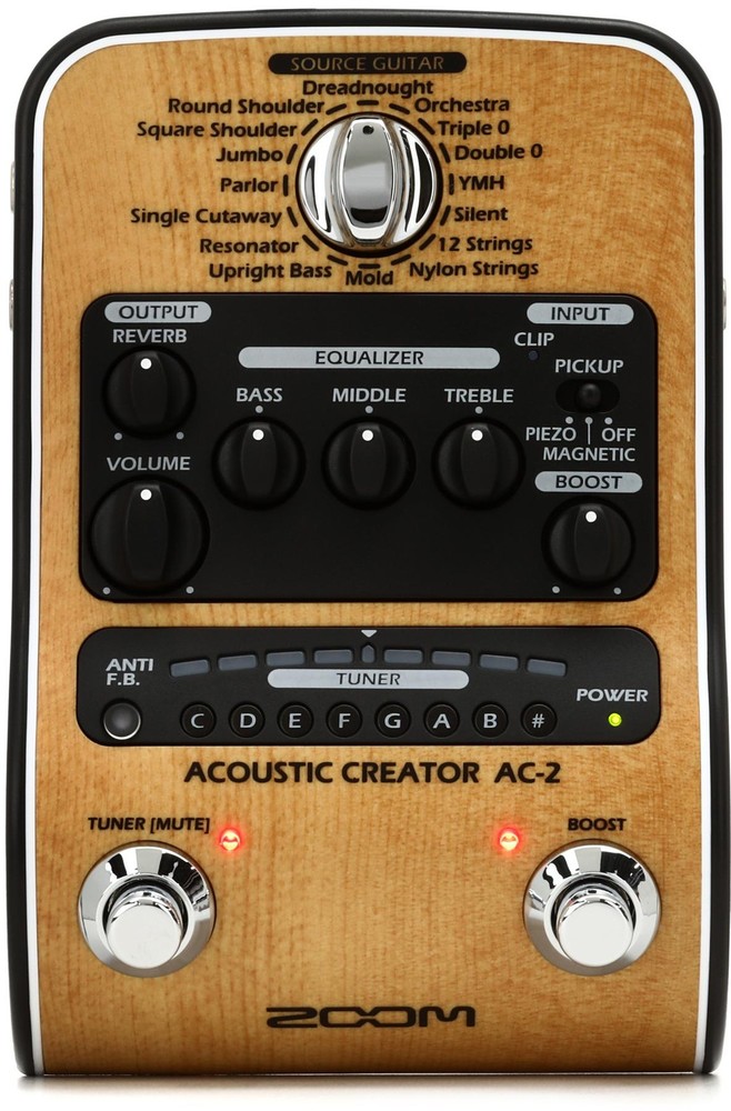 Zoom AC-2 Acoustic Creator - Enhanced Direct Box (2-pack) Bundle