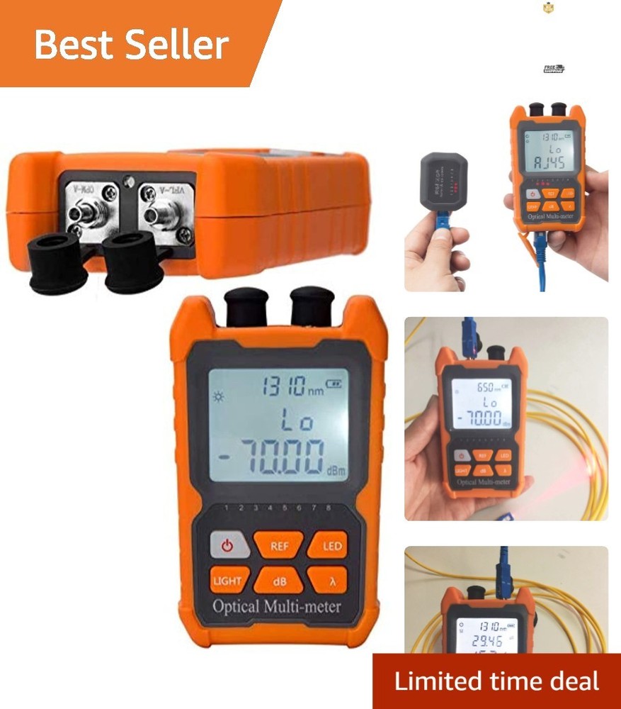 Universal Interface Fiber Optic Tester with Backlight and Auto Shutdown Features