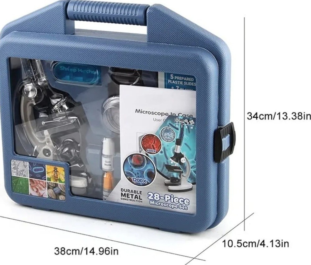 Microscope Accessories Kit 1200X 28 pcs/Set Biological Microscope Microscope...