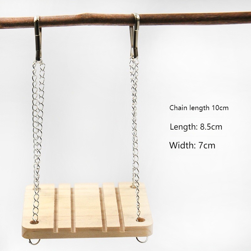 10 Piece Natural Wooden Toy Set For Hamsters & Small Rodents