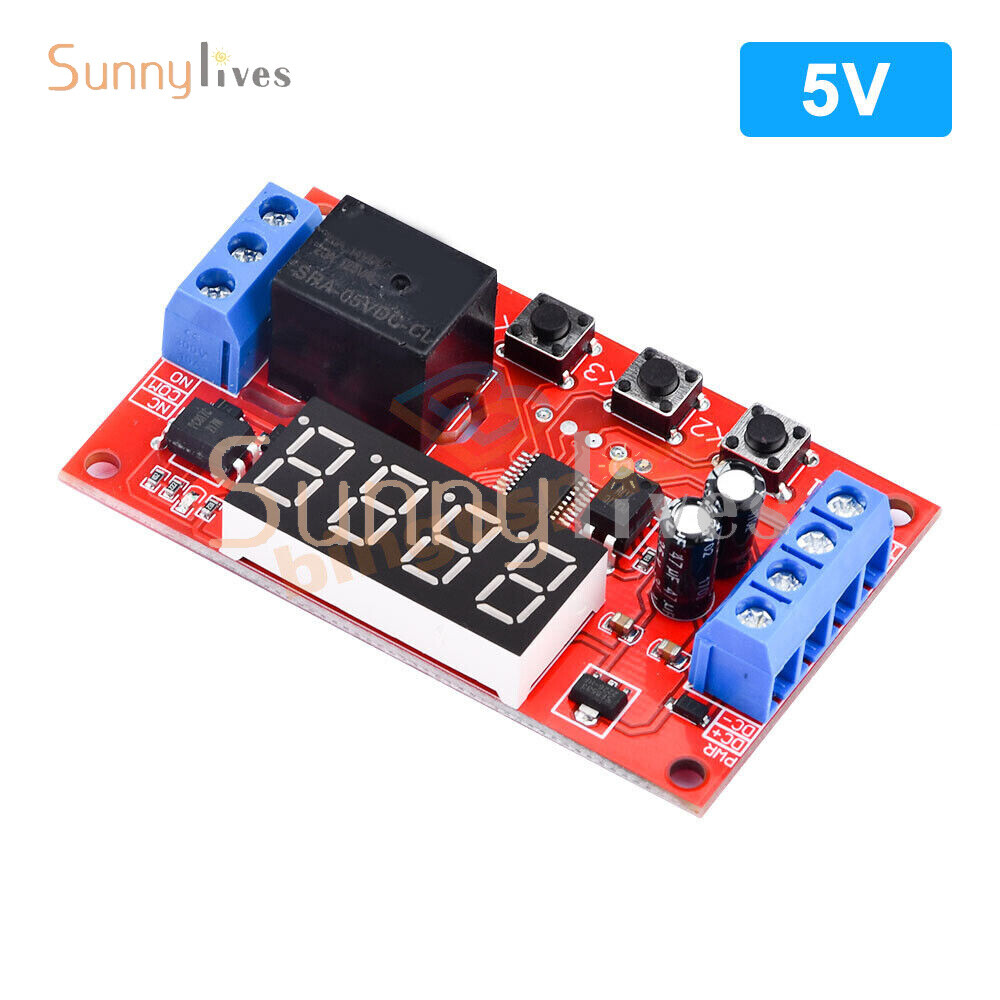 DC5V/12V/24V Time Delay Relay Module Timing Optocoupler Isolated Pulse Cycle US