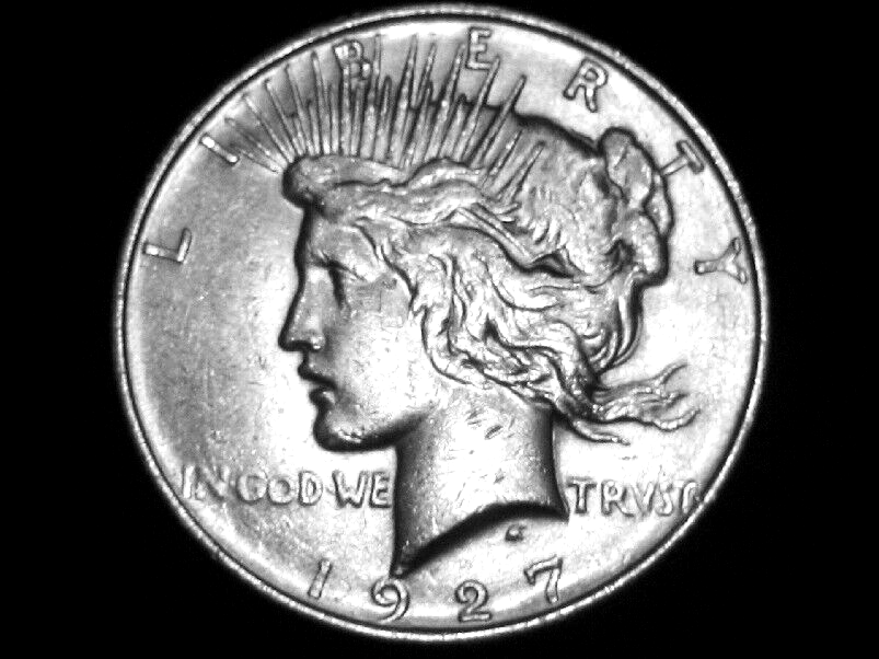 1927-D Peace Dollar --- Almost Uncirculated