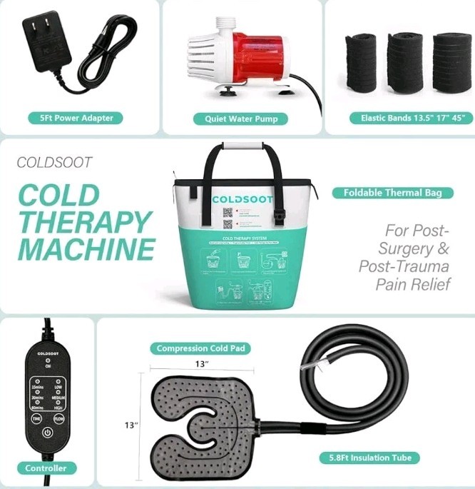 Cold Therapy Machine with Programmable Timer, Portable Ice Machine for Knee