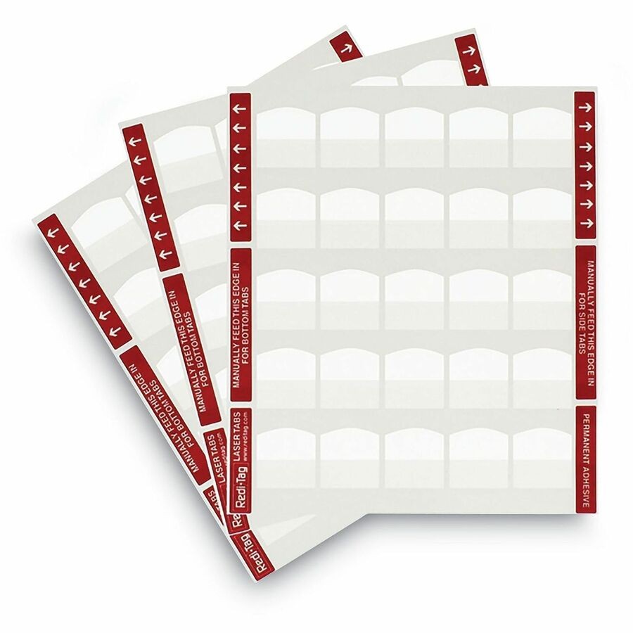 Redi-tag Laser Index Tab - Blank - 100 / Pack - White Tab (RTG33117)
