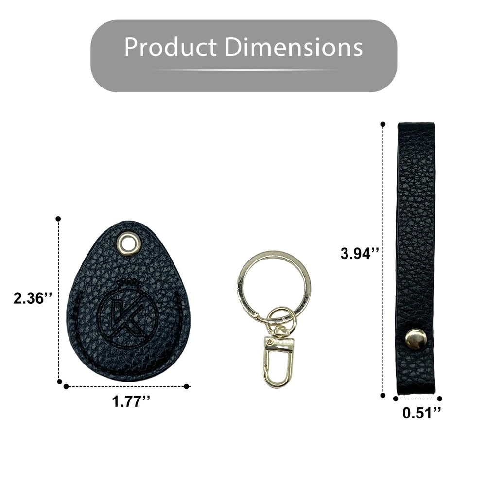 Leather Key Fob Holder, Access Card Key Chains RFID Protector, NFC Smart Key ...