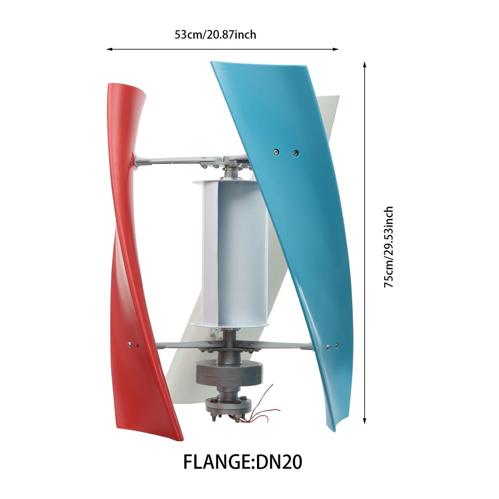 100W Vertical Wind Turbine Wind Turbine Generator Kit Vertical Wind Generator