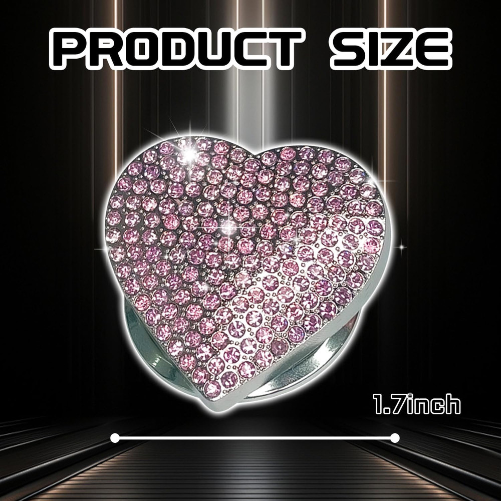 Heart Shape Car Engine Start Button Cover, Sparkly Rhinestone Ignition Button De