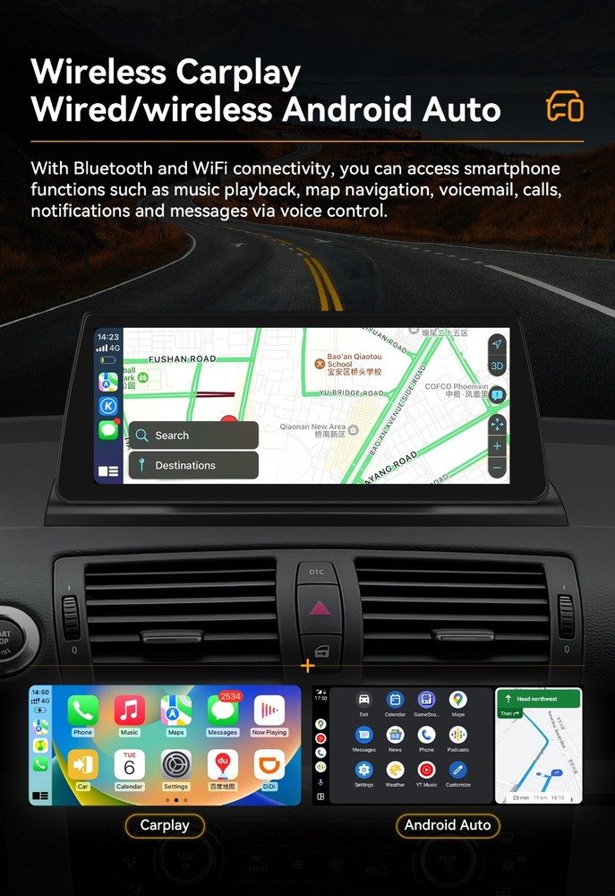 10.25" For BMW E81 E82 E87 E88 Without Screen Android Car Stereo Radio Head Unit