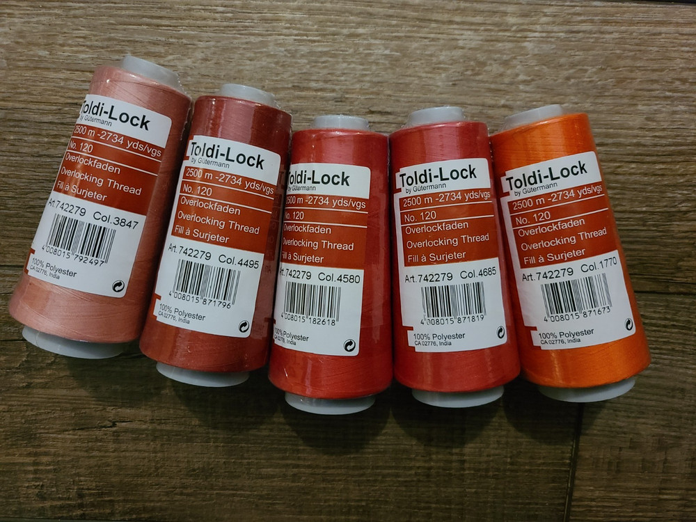 Toldi-Lock Gutermann Serger Overlocking Polyester Thread You Pick Color Bulk
