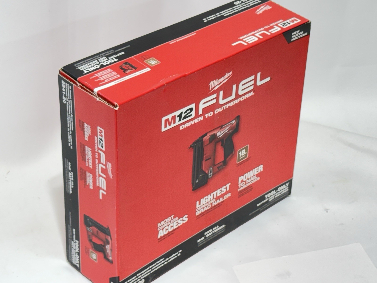 Milwaukee 2541-20 M12 FUEL 12V 18 Gauge Compact Brad Nailer - Bare Tool