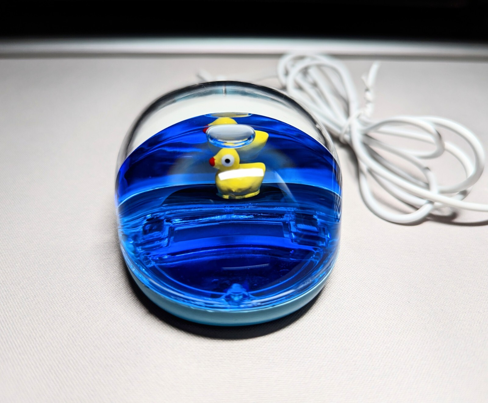 Y2K Aqua Style Wired (USB) Cute Computer Mouse, With Duck Floater NEW