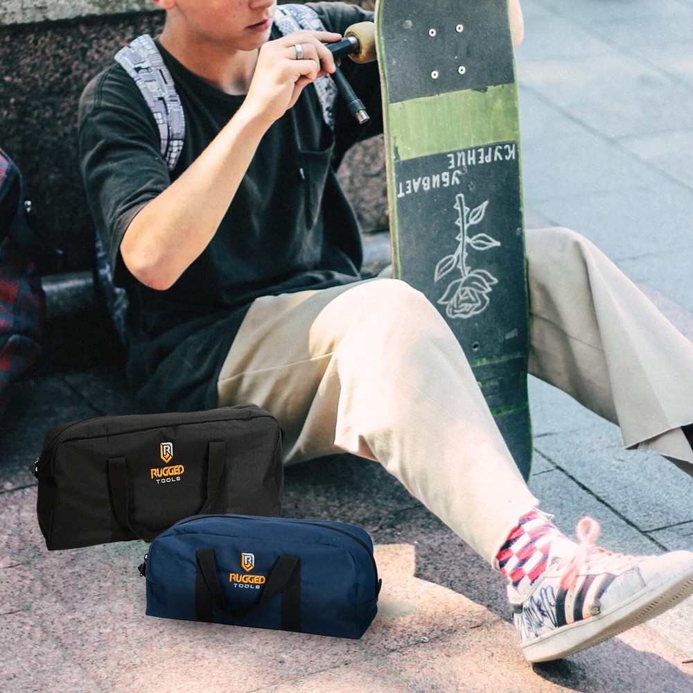 Rugged Tools Tool Bag Combo - Includes 1 Small & 1 Medium Toolbag - Organizer...