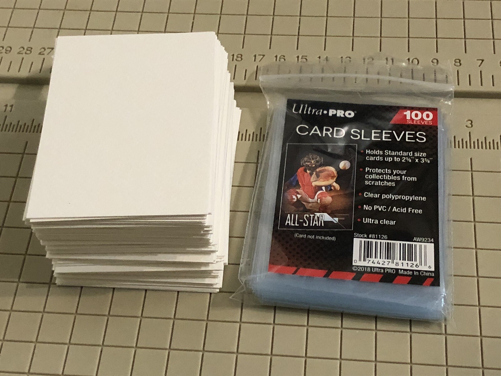 100 ACEO Cards & Sleeves, Blank 140 lb Watercolor Paper 2.5 x 3.5 White Fabriano