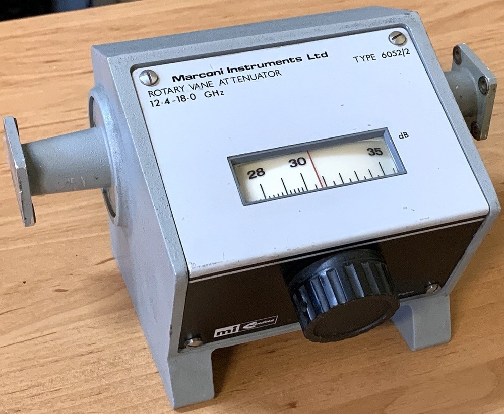 Marconi Instruments Ltd 6052/2, waveguide attenuator, 12.4 - 18 GHz