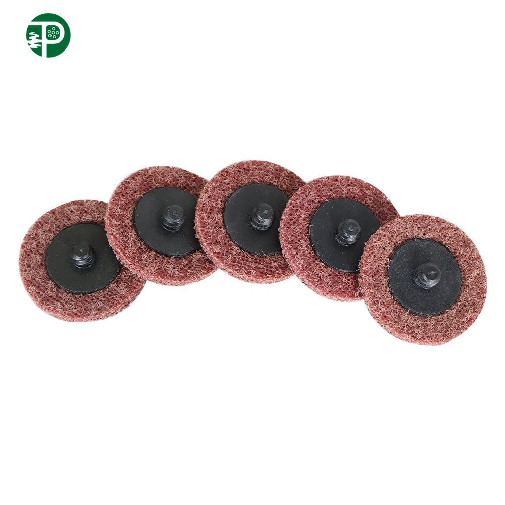 50Pcs 2In Medium Surface Conditioning Discs Roll Lock Die Grinder Sanding Pads
