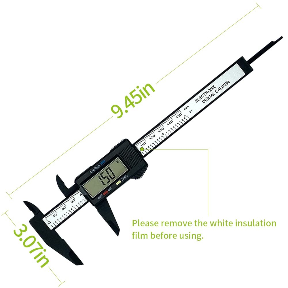 0-6 Inches Digital Caliper with Large LCD Screen and Auto-Off Feature | Inch & M