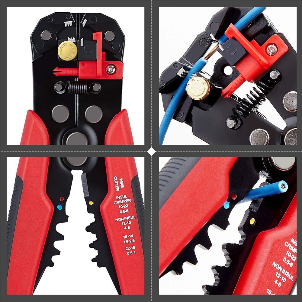 3 in 1 Automatic Self-Adjusting Insulation Wire Stripper Crimping Tool Cutter
