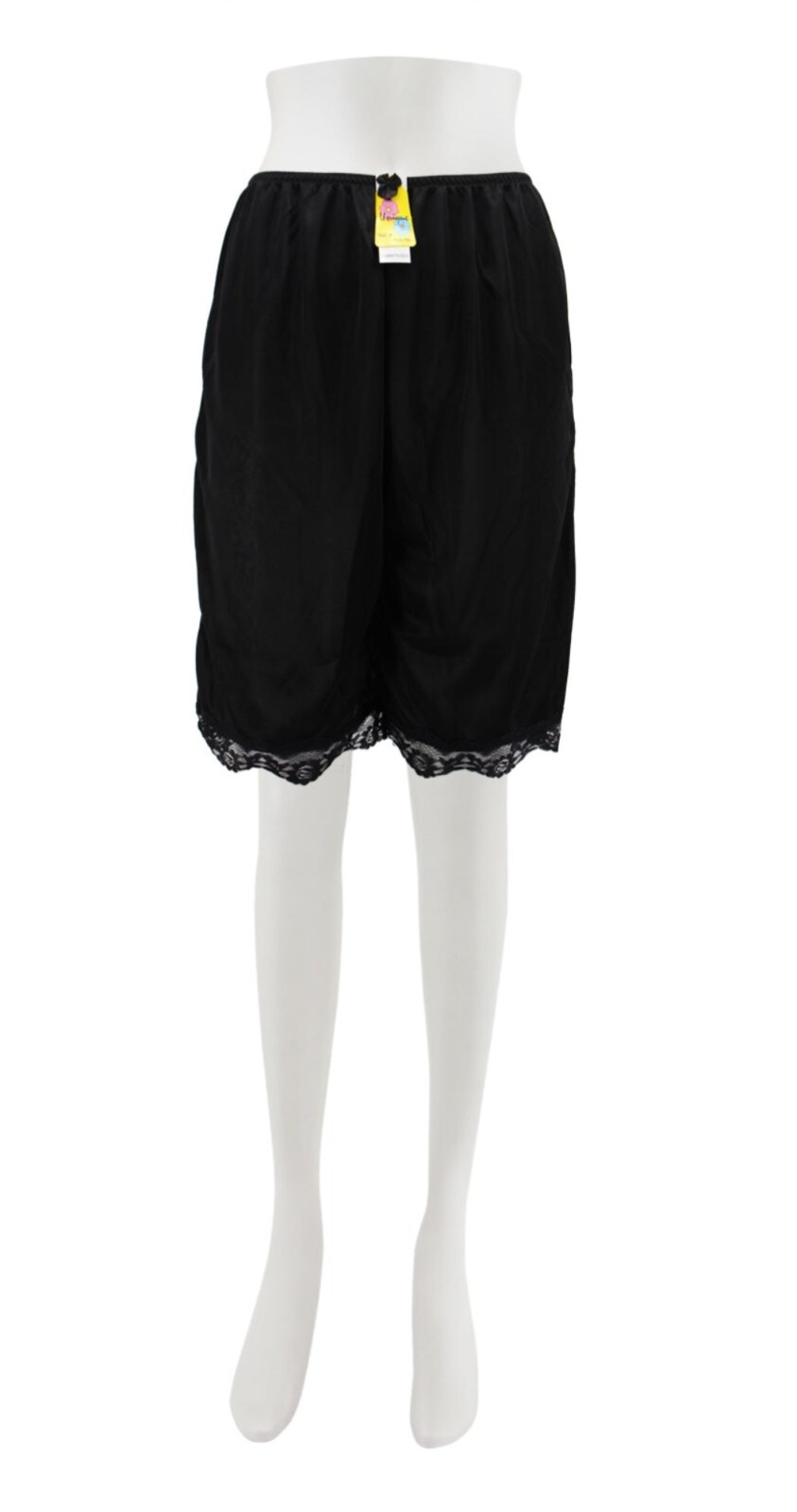 3 Pack Lady Lace Trim Satin Nylon Classic Half Slip Shorts Bloomer Pettipants