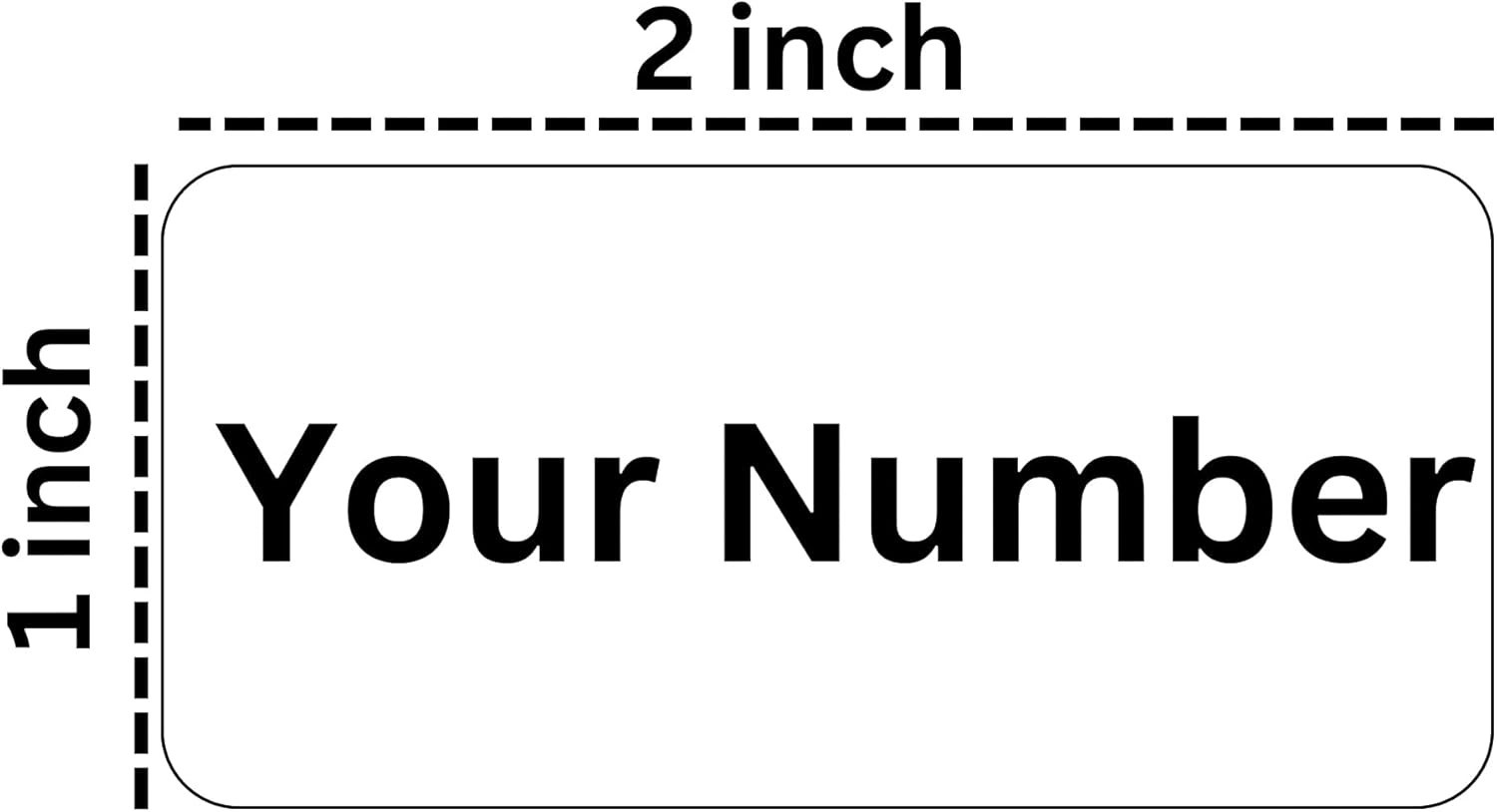 1000 Numbered Labels 2x1 Roll Consecutive Stickers Inventory Tags Sequential