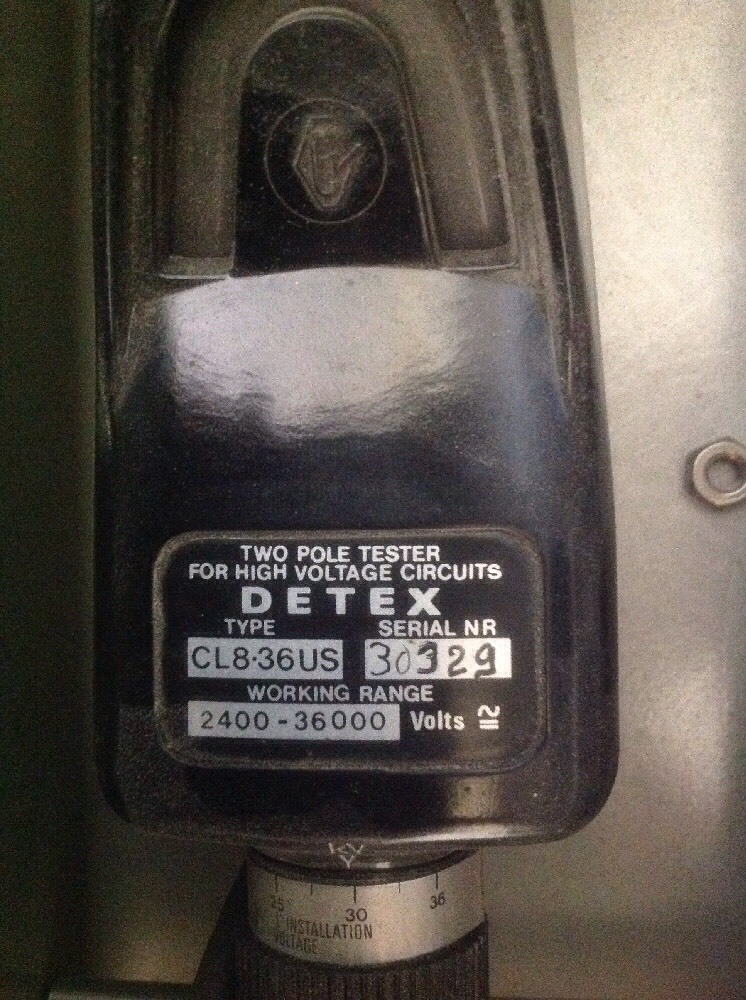 Detex Phasing Two Pole Tester CL-8/36-US, With Case