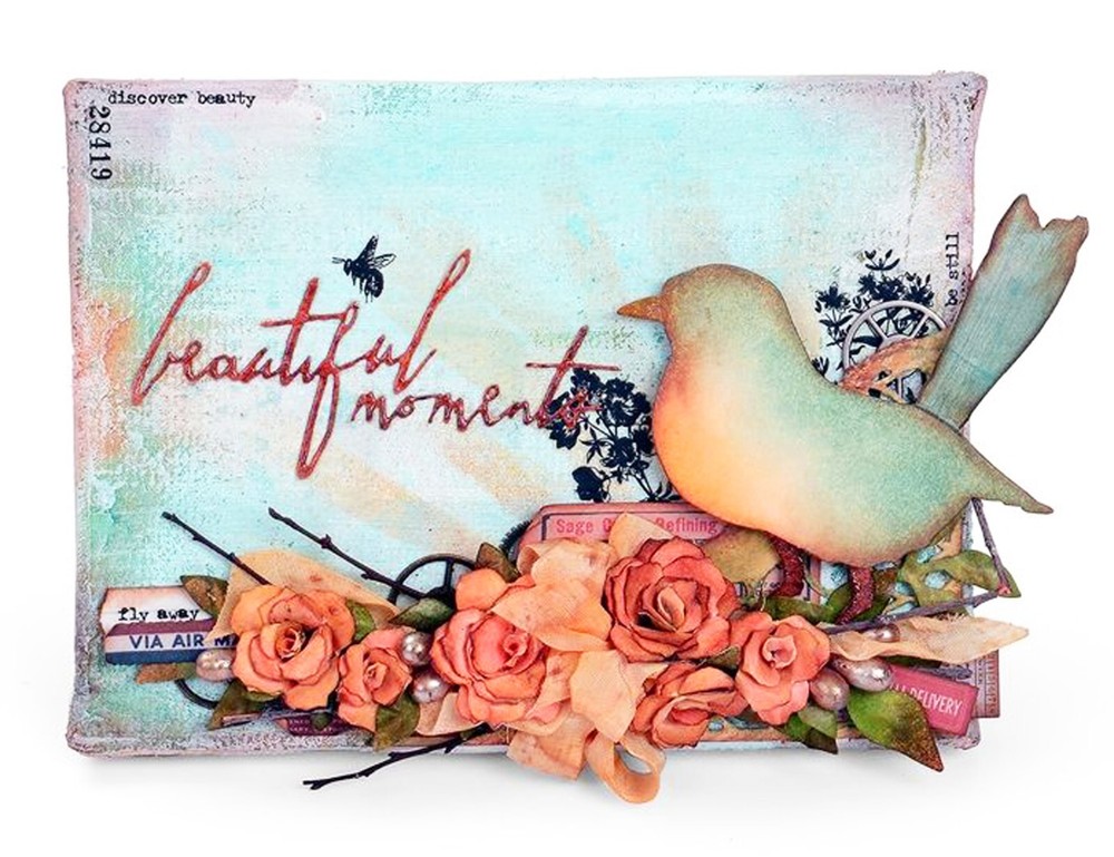 Sizzix Thinlits Tiny Tattered Florals 15pc with tool #660227 Retail $28.99 Holtz
