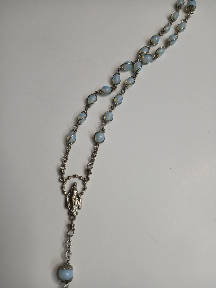 vintage iridescent rosary
