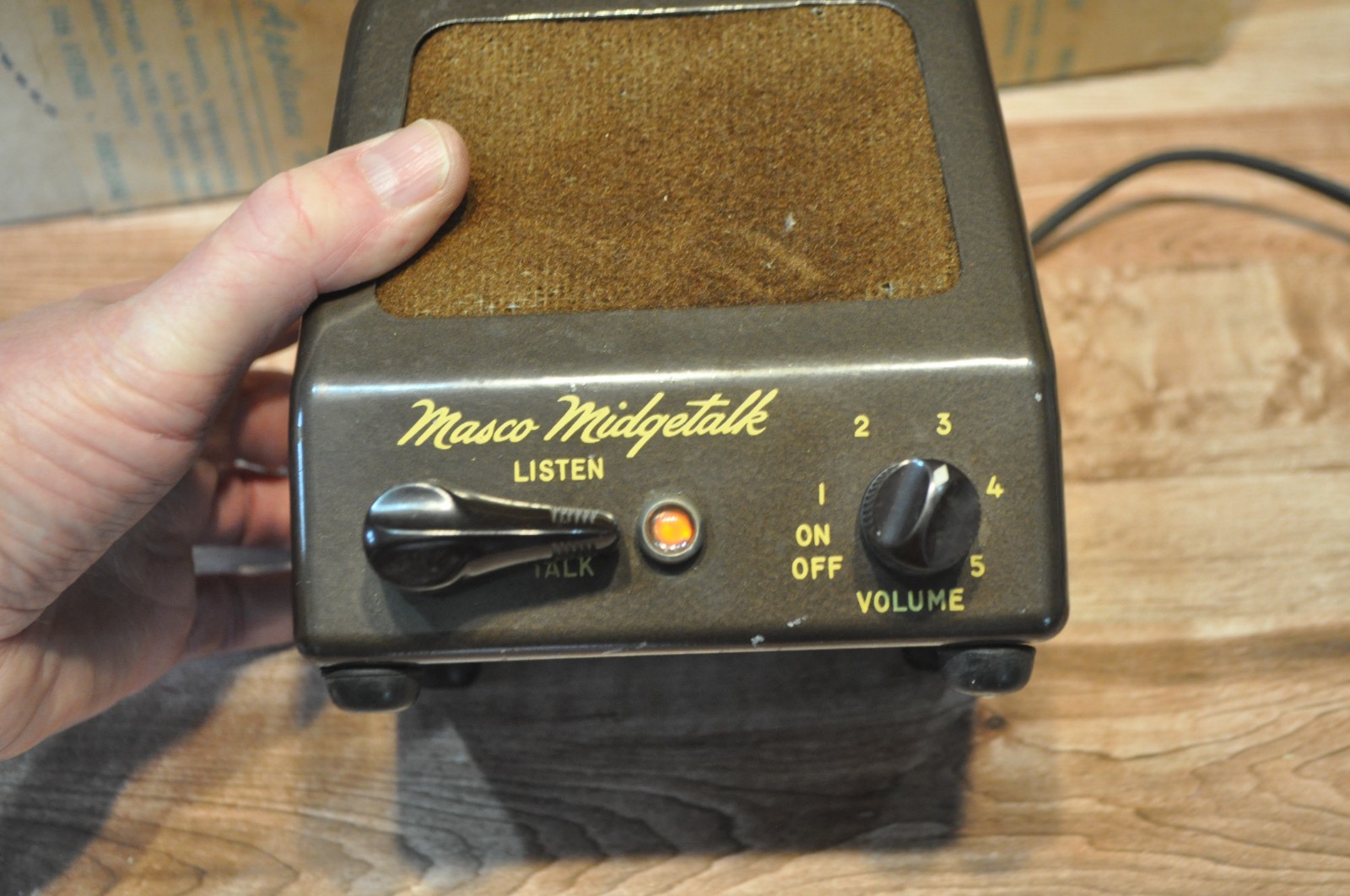 VINTAGE 1950's MASCO MTR Midgetalk WIRELESS VACUUM TUBE INTERCOM in BOX