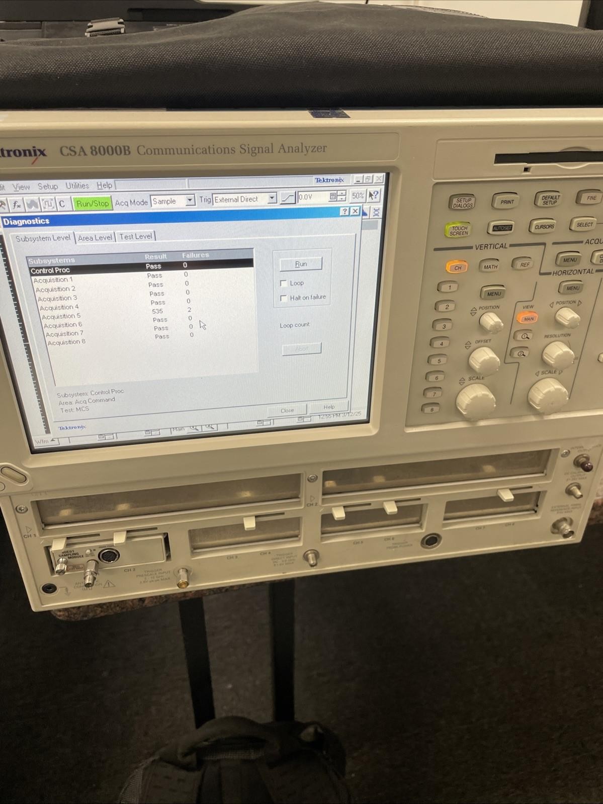 Tektronix CSA8000B Communication Analyzer Working NO SAMPLING MODULE! Unit only!