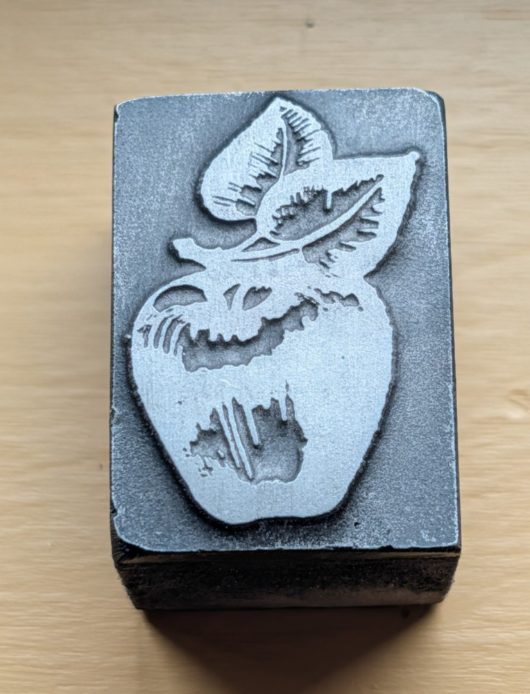 Printing Block-Letterpress Apple