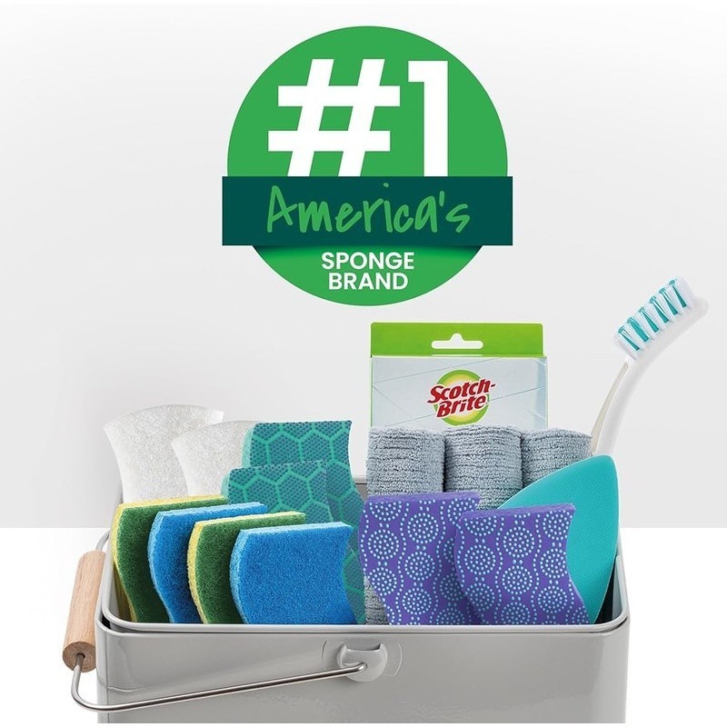 Non Scratch Cleaning Sponges Quick Durable Eco Friendly Multipurpose Sanitizing