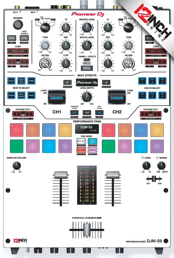 Pioneer DJM-S9 Skin white