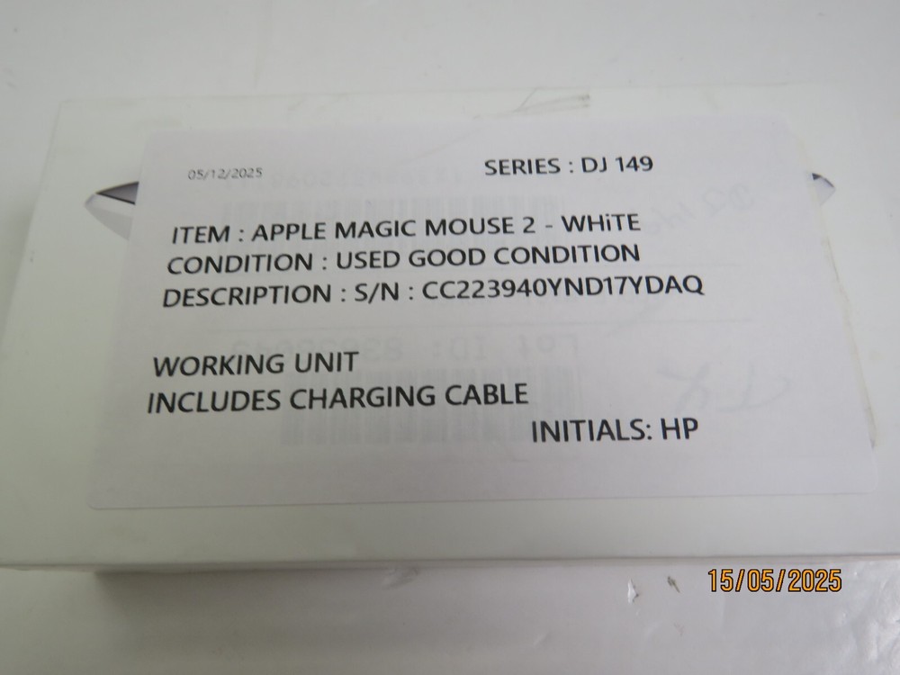 Apple Magic Mouse 2 Wireless Mouse - White (A1657) [DJ149]