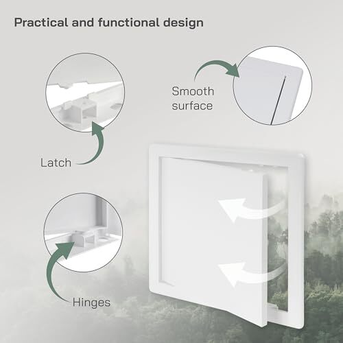 10x10 Access Panel - Easy Doors ABS Plastic for Drywall Wall and Ceiling Elec...