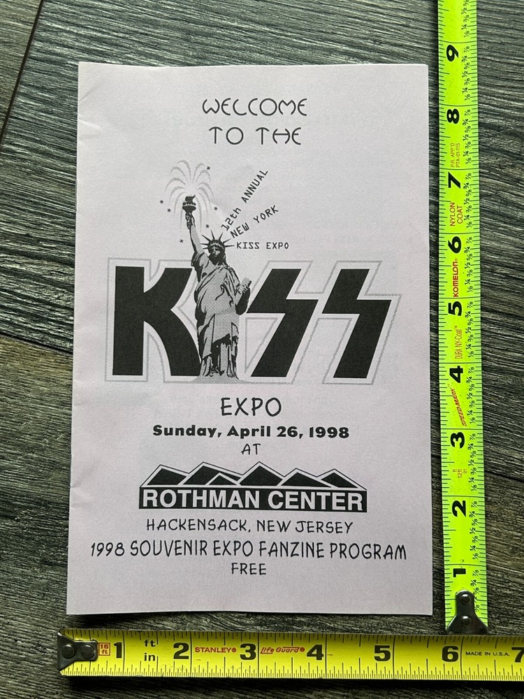 KISS Program 12th NY Kiss Convention Expo BILL AUCOIN Regan 1998 Vintage Kiss