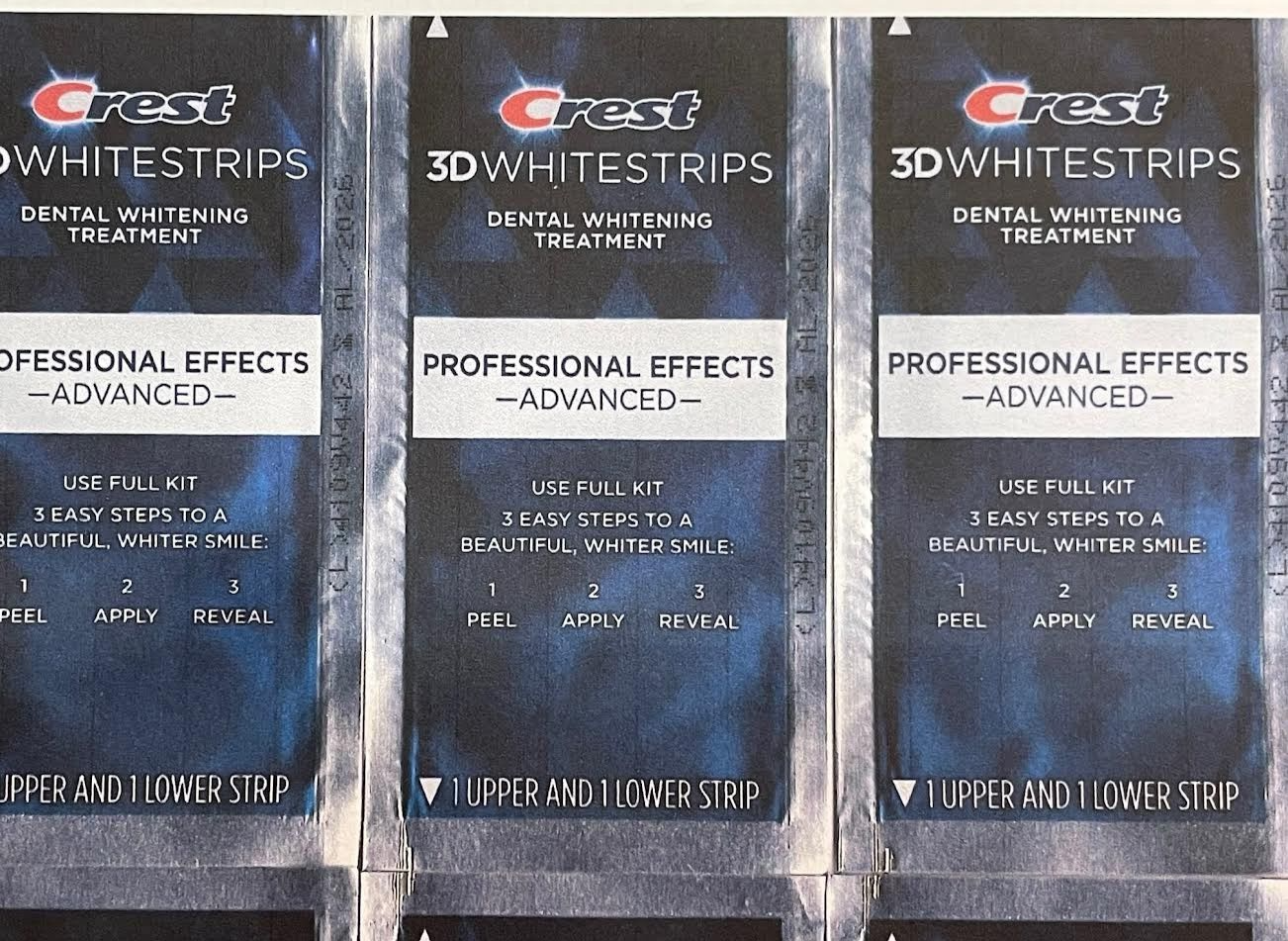NEW CREST ADVANCED PROFESSIONAL EFFECTS Whitestrips 10 Pouches / 20 Strips 3D