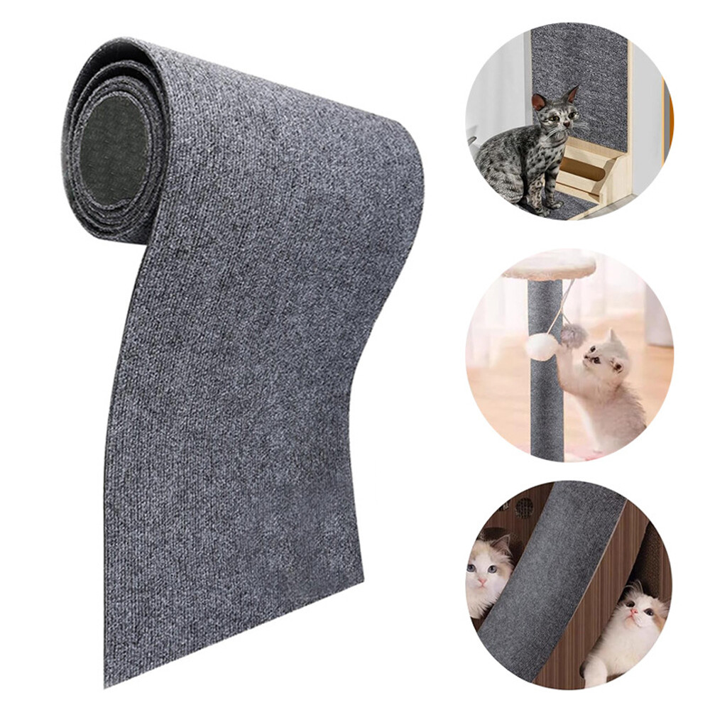 Climbing Cat Scratching Mat Trimmable Self-Adhesive Cat Scratcher Carpet Pads
