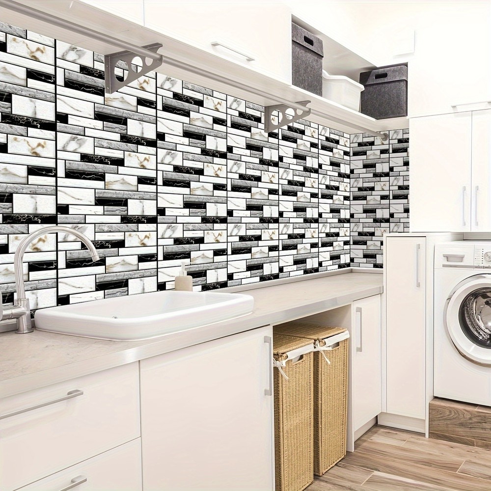 Wall Tile Stickers - Removable for Kitchen/Bathroom Quick Decor