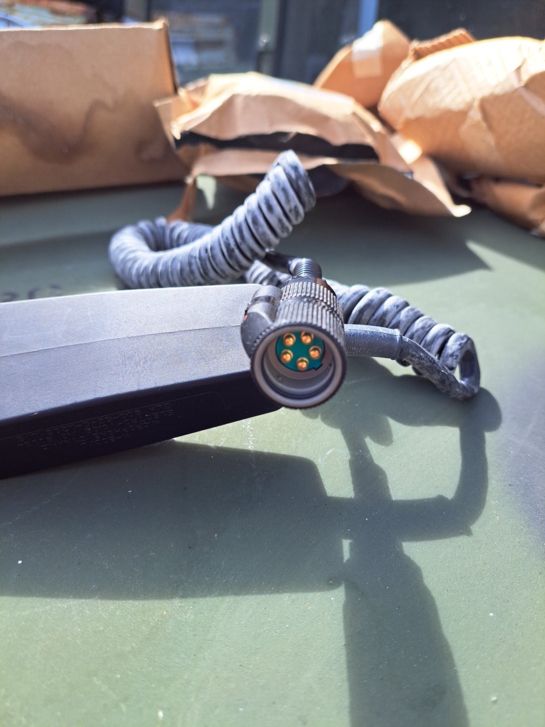 NOS Vintage M80/U Dynamic Radio Microphone Handset ARMY NAVY Old Style Plug M80