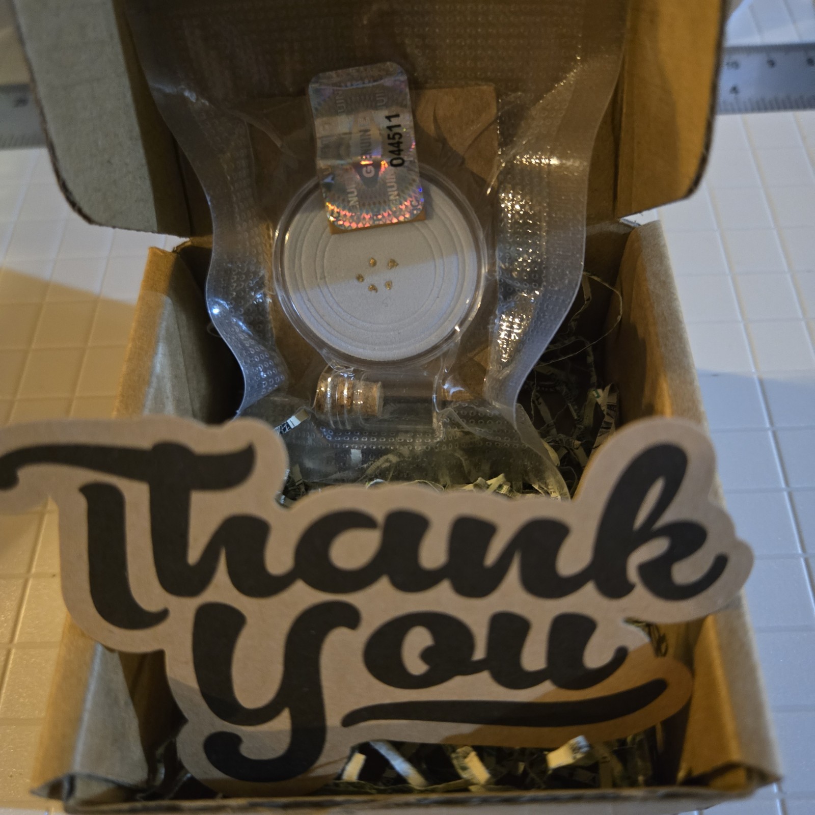 Beautiful 25 Mesh Natural Gold Nuggets (5 Piece Lot) In Unique Gift Box