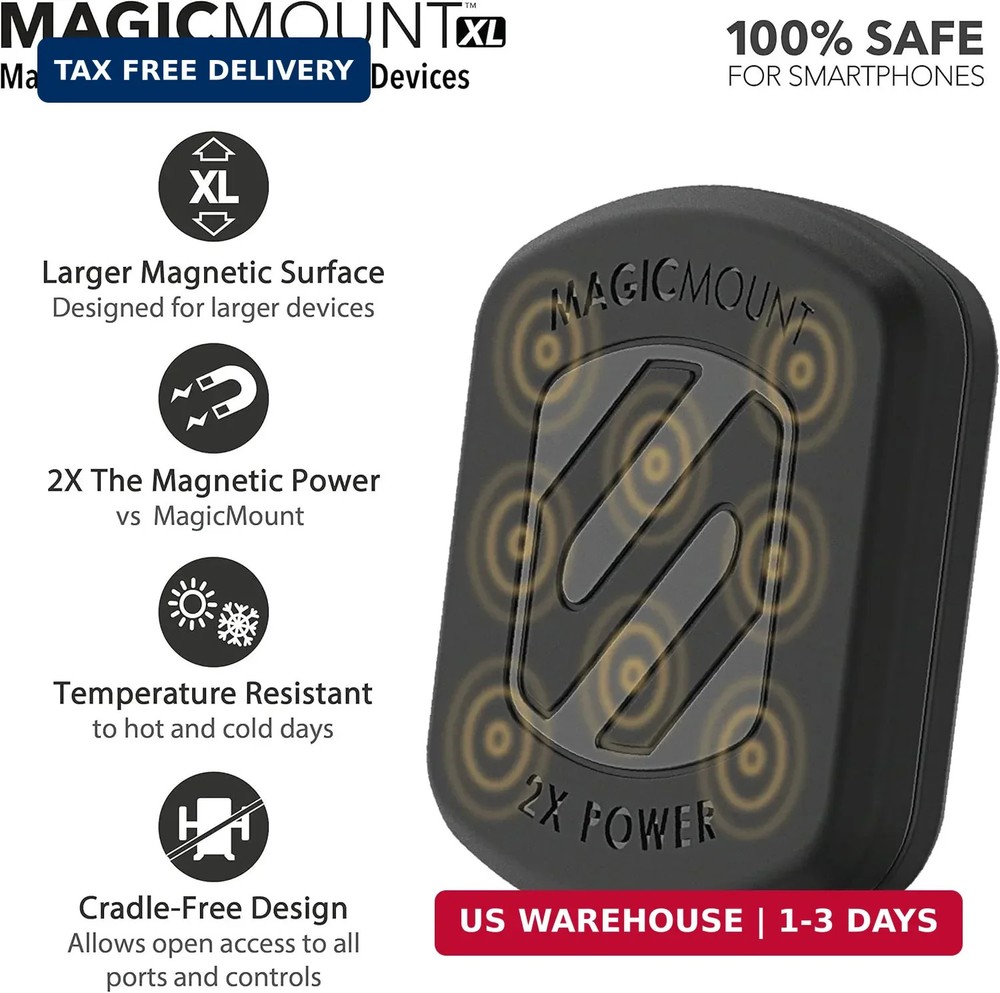 Scosche X-Large MagicMount Passive Window Stand Holder - Black