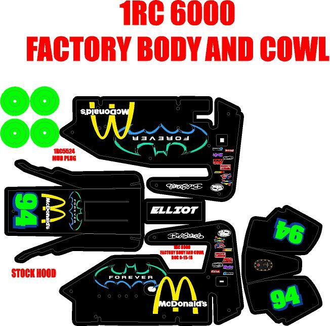 1RC MIDGET WRAP BILL ELLIOT 1995 BMAN CUSTOM WRAP