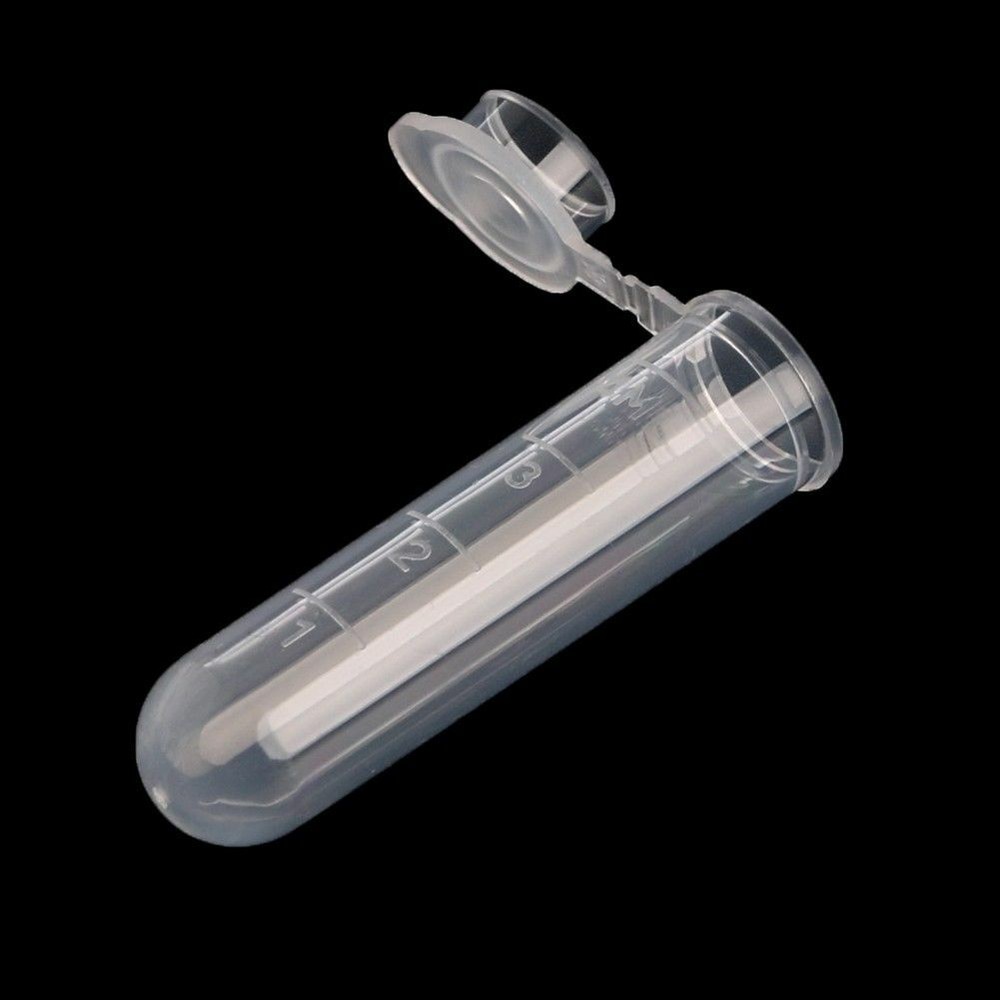 50Pcs 5ml Plastic Clear Centrifuge Tubes Cap Vials Sample Lab Container New